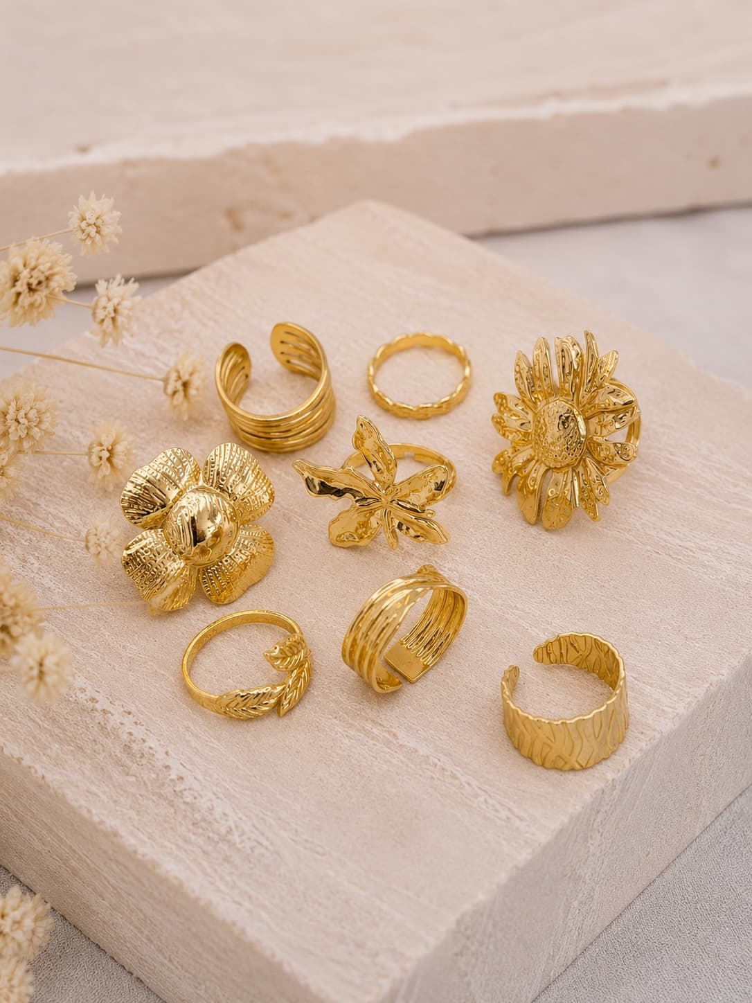 Collection Bagues — bijoux en acier inoxydable Aurelia