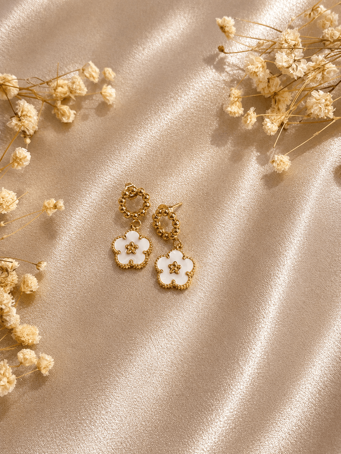 Boucles Trefle Blanc