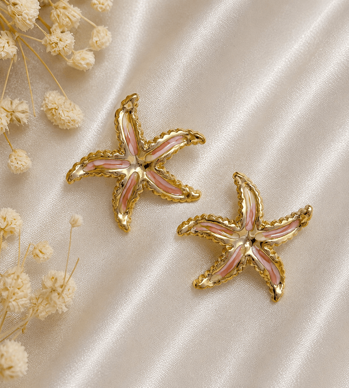 Boucles Etoile Rose