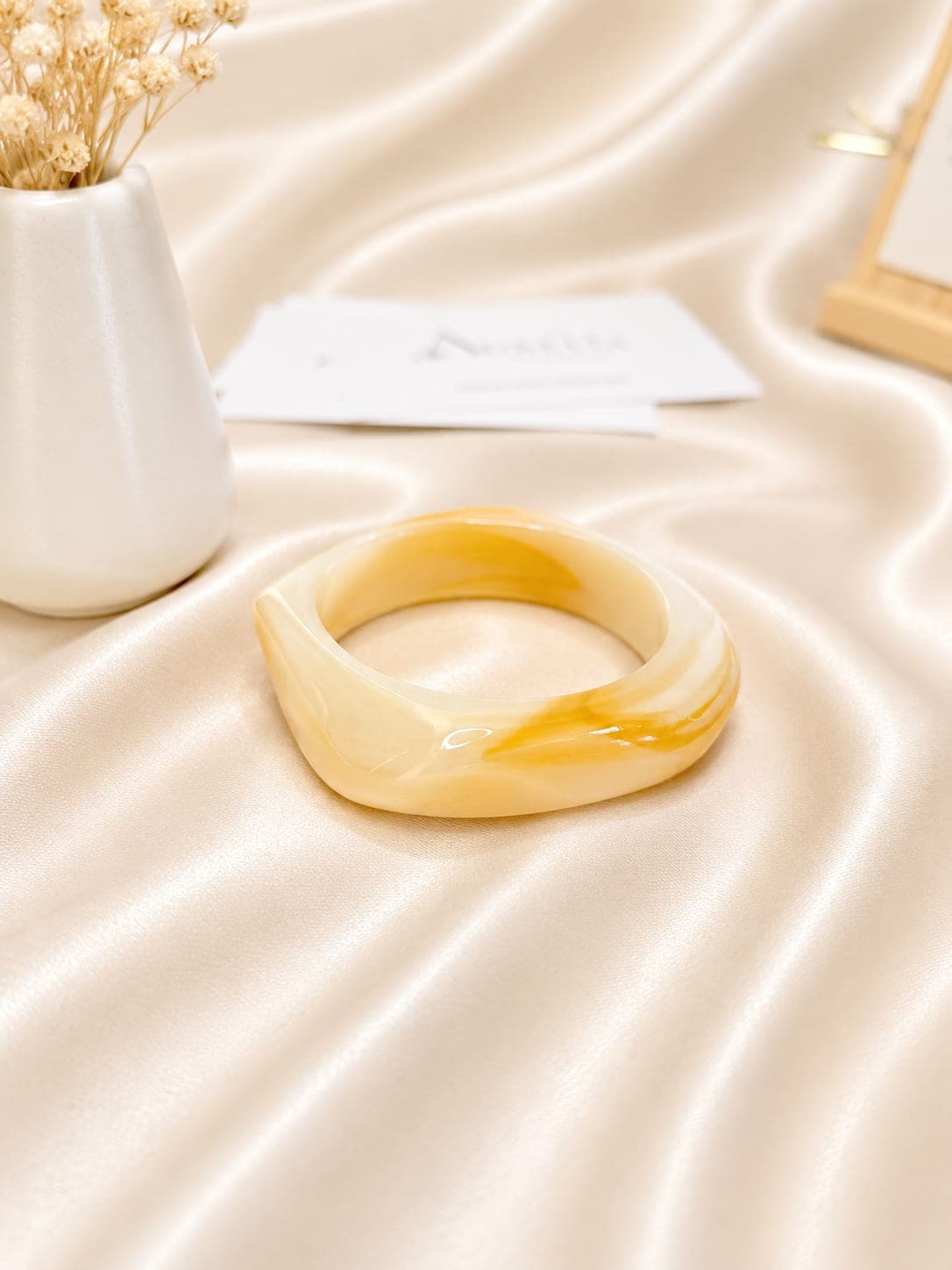 Bangle Resine Beige Marbre