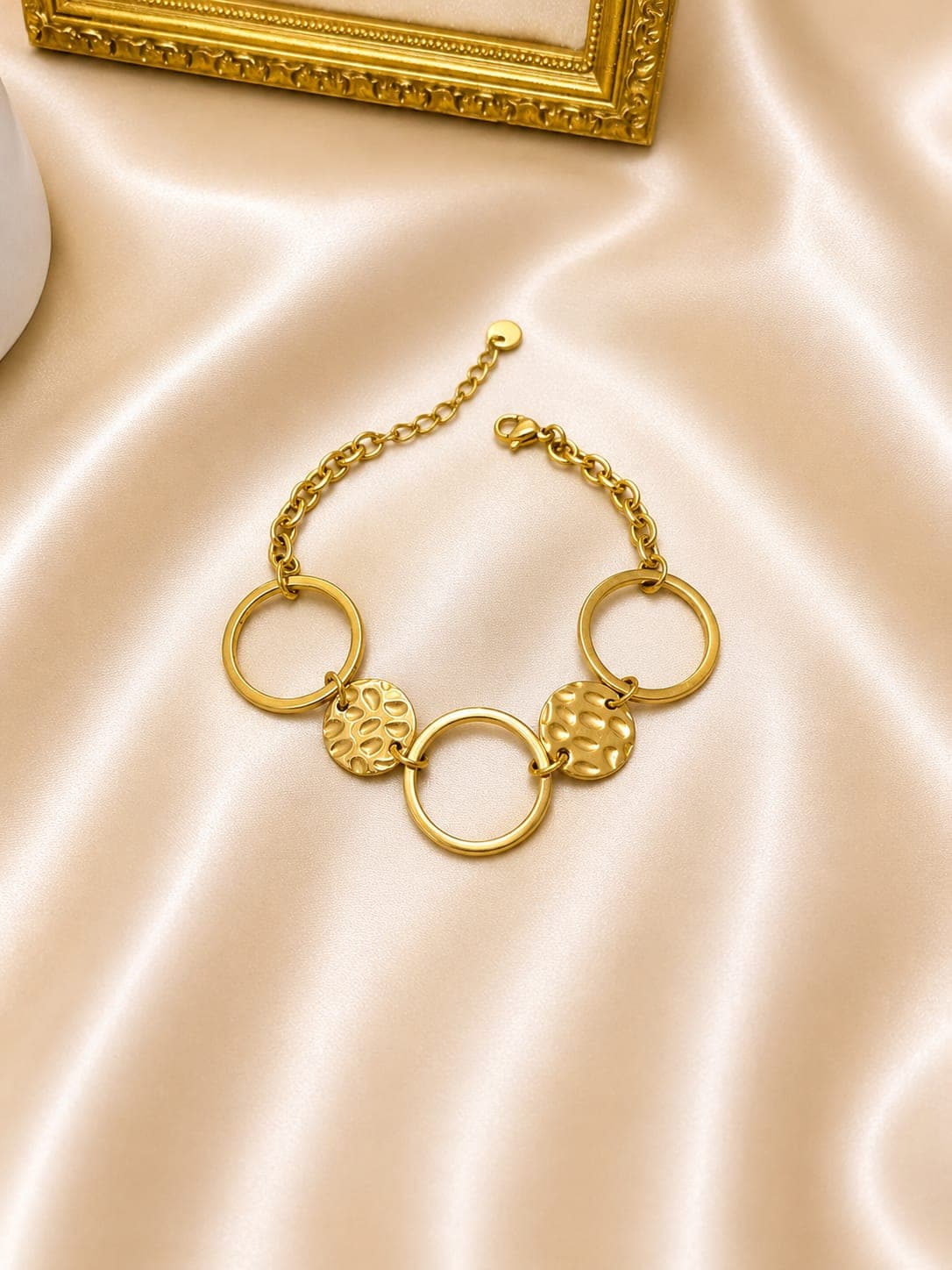 Bracelet Maillons Ronds Boules Doree — bijou en acier inoxydable, Aurelia Jewelry House
