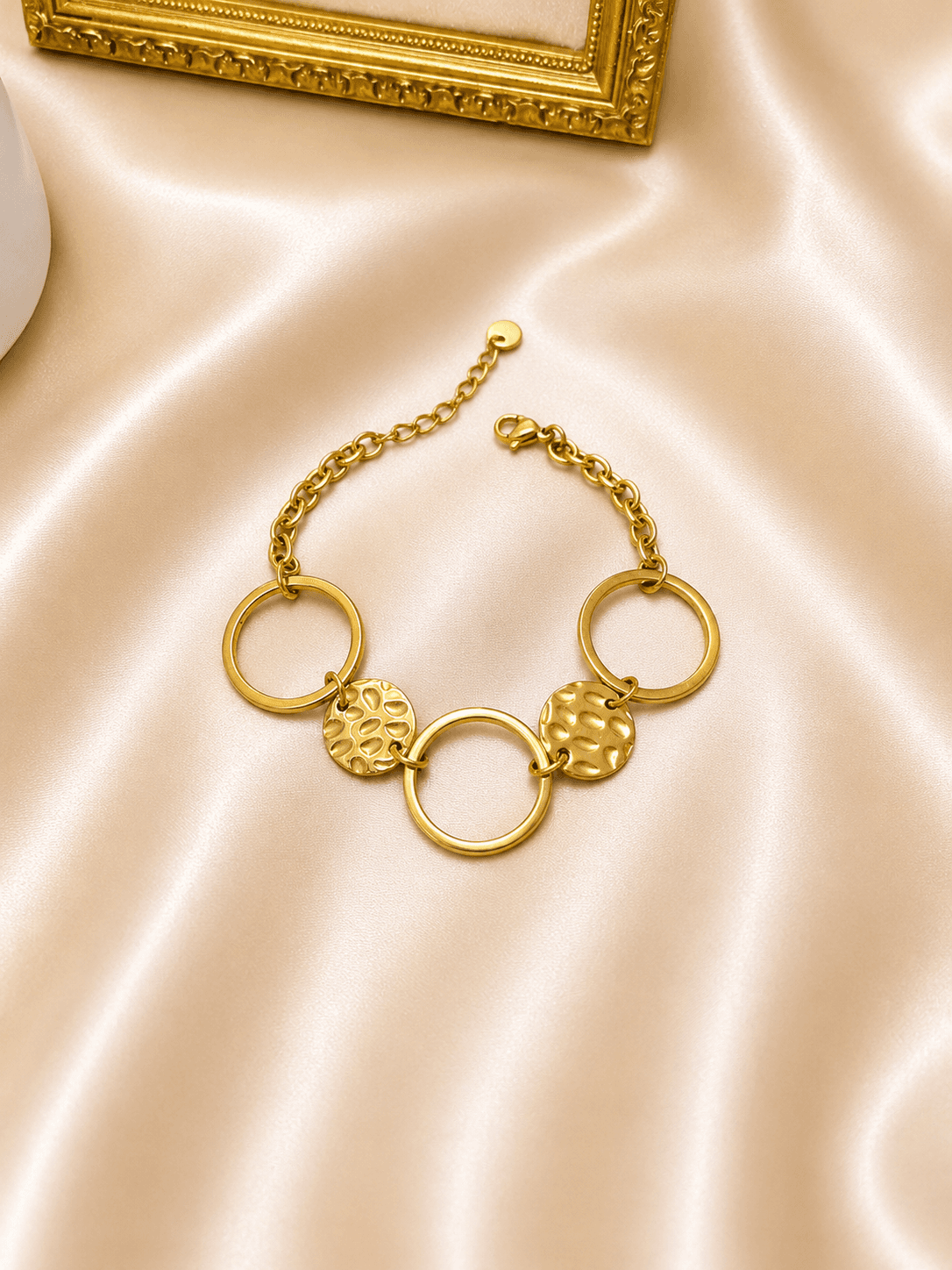 Bracelet Maillons Ronds Boules Doree