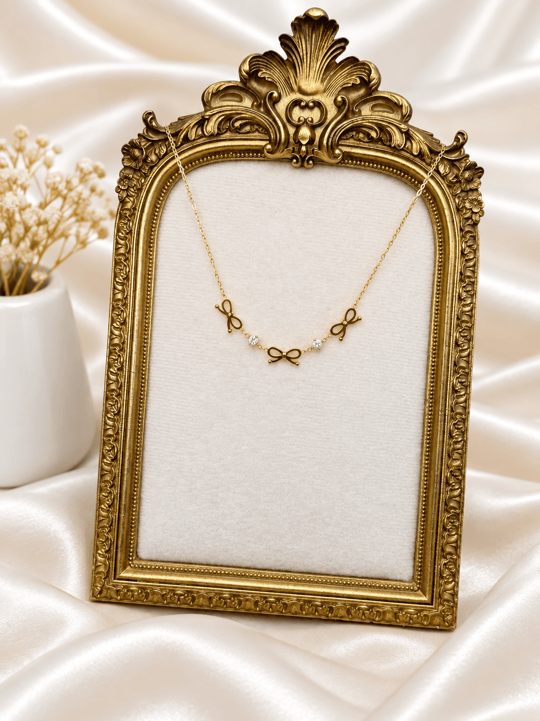 Collier Trois Noeuds Cristal Dore — bijou en acier inoxydable, Aurelia Jewelry House