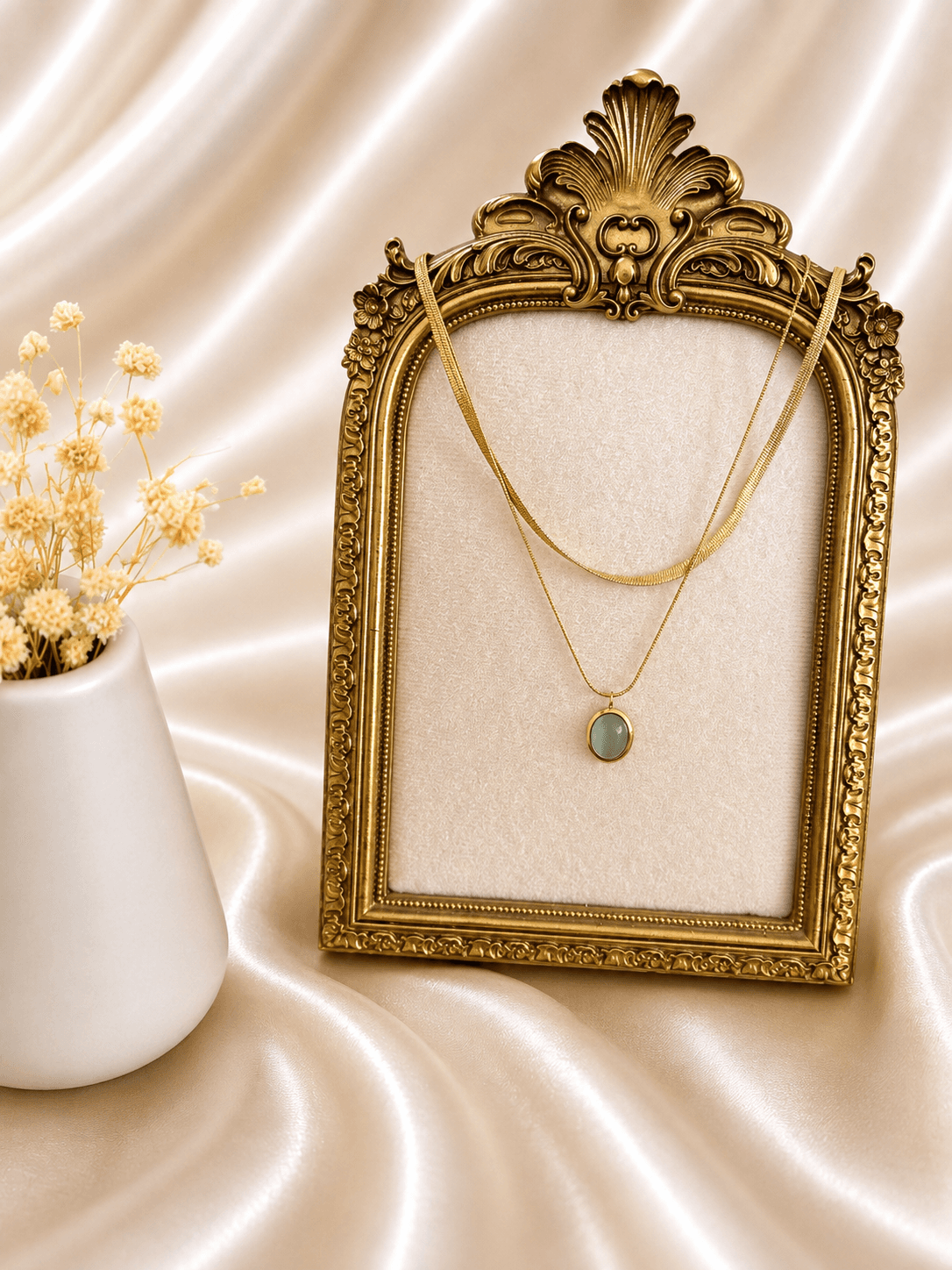 Ensemble Serpent et Ovale Gris — bijou en acier inoxydable, Aurelia Jewelry House