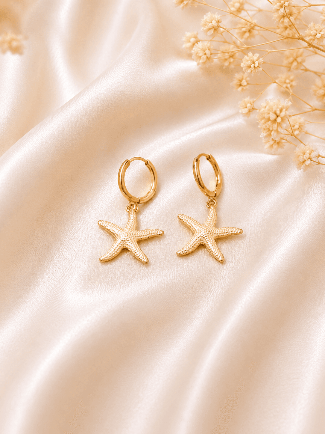 Boucles Creoles Etoile de Mer Doree