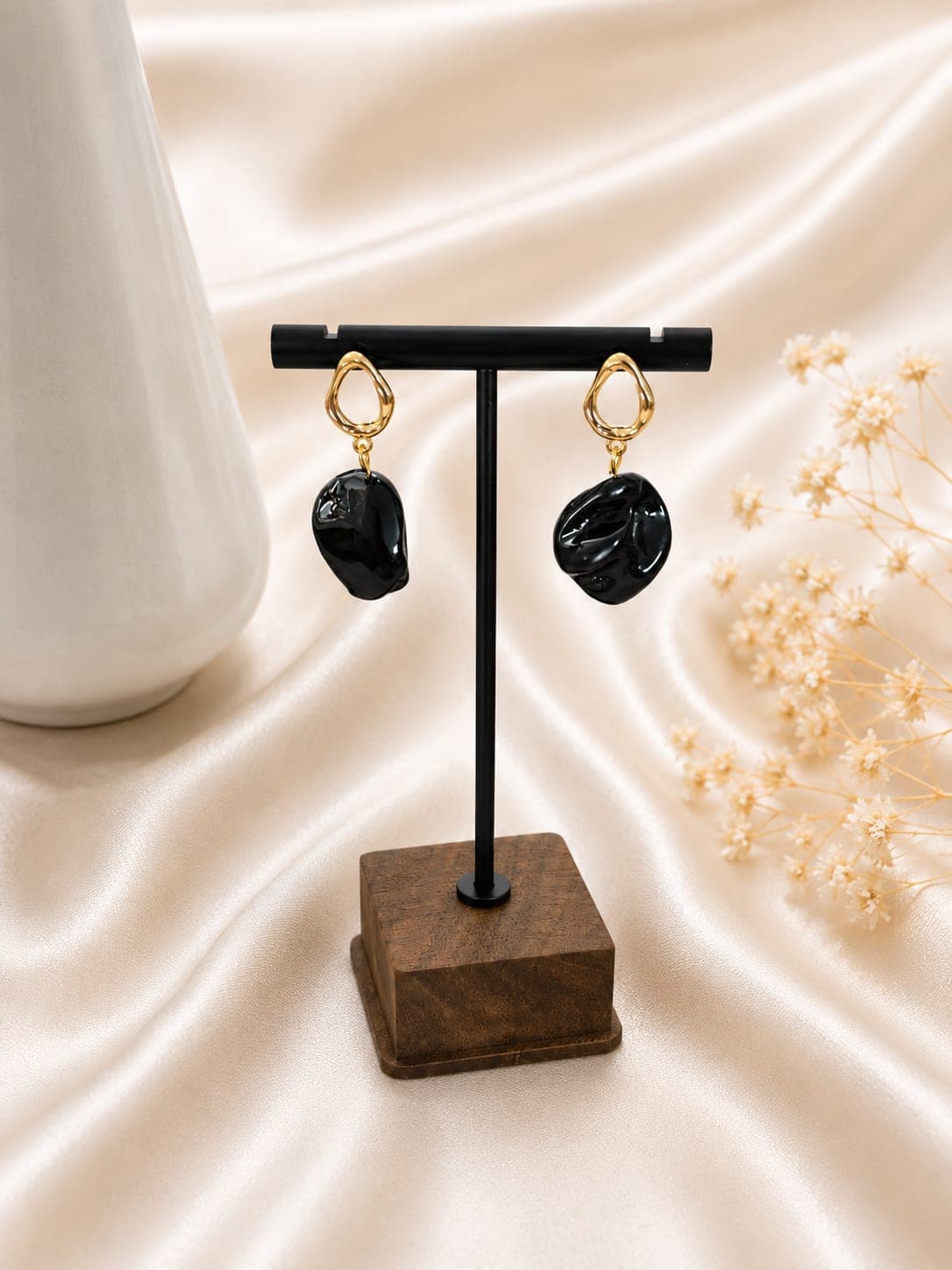 Boucles Perle Baroque — Onyx