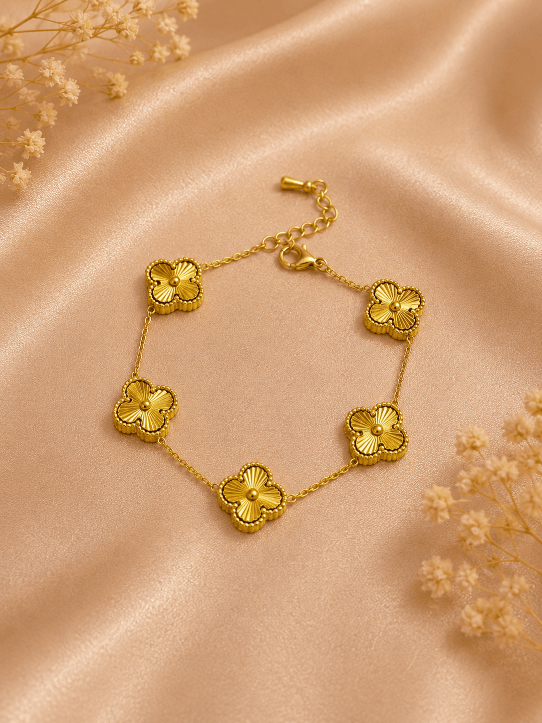 Bracelet Chaine Trefles Dore