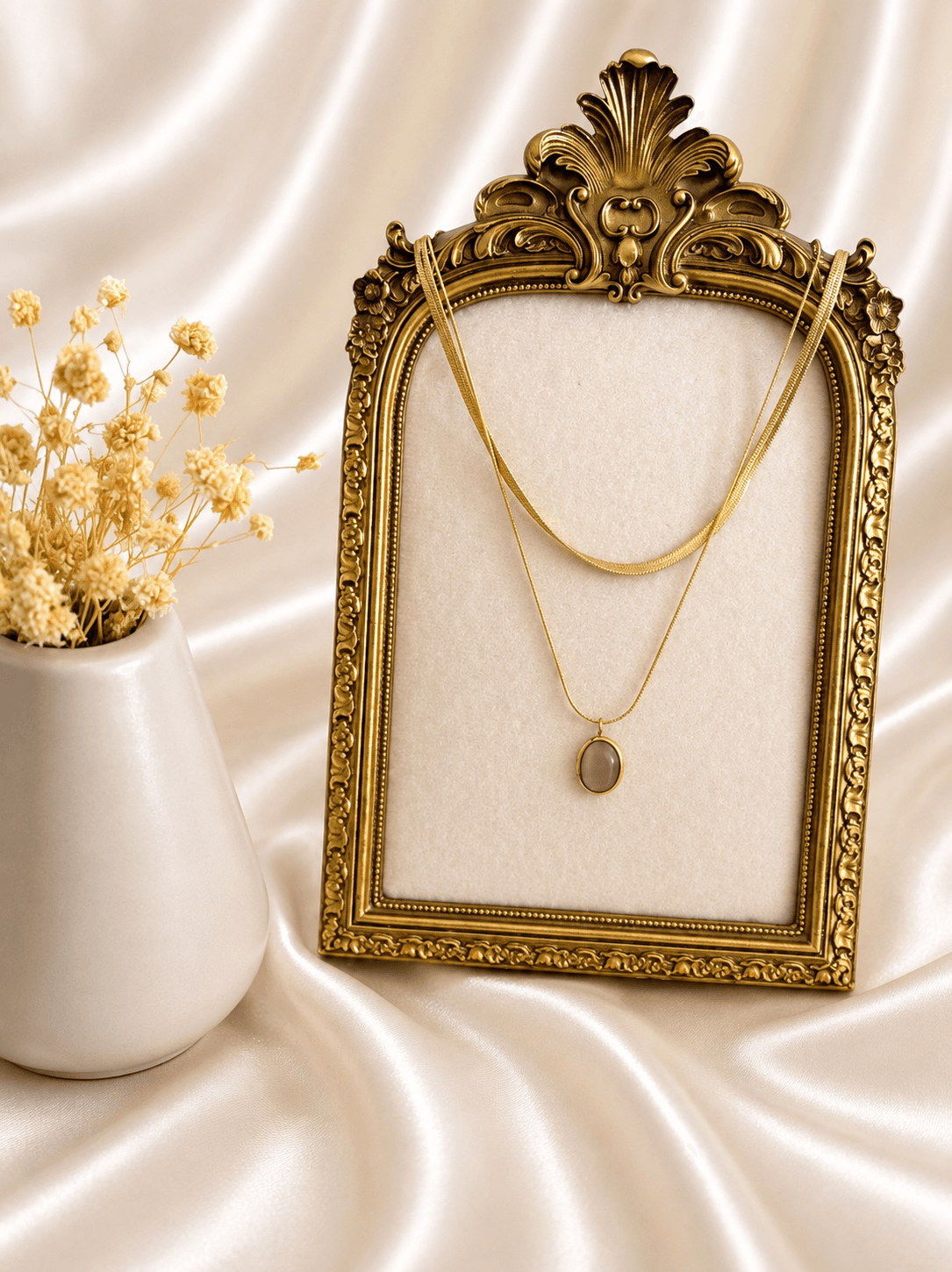 Ensemble Serpent et Ovale Rose — bijou en acier inoxydable, Aurelia Jewelry House
