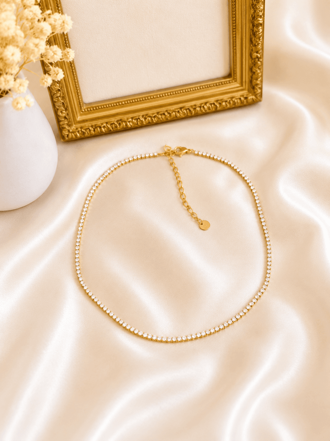 Collier Tennis Riviere Dore