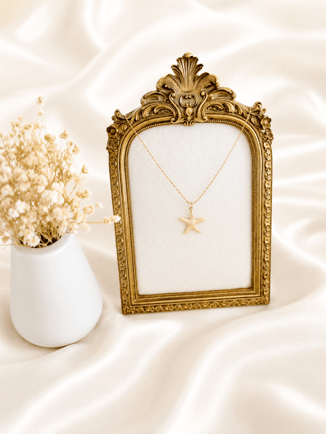 Collier Pendentif Etoile de Mer Dore
