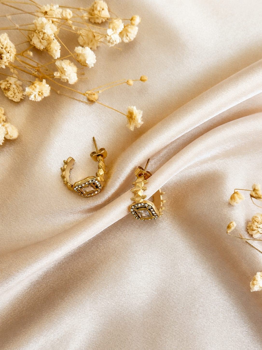 Boucles Diamant Crystal — bijou en acier inoxydable, Aurelia Jewelry House